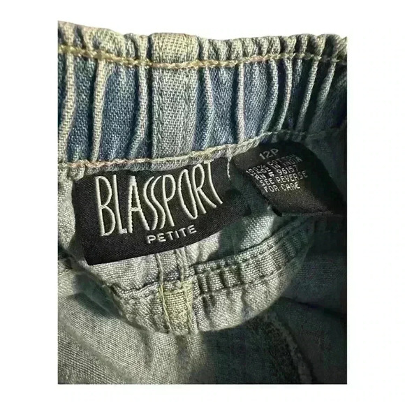 Blass Sport Light-Wash Denim Jean Skirt - Size 12 Petite, Stretch Waist - Picture 5 of 6